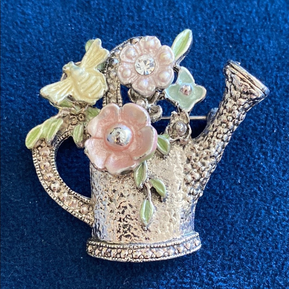 Premier Designs Floral Watering Can Brooch